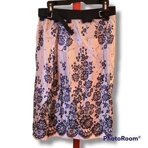 Paul Smith Plus Size White Blue White Skirt